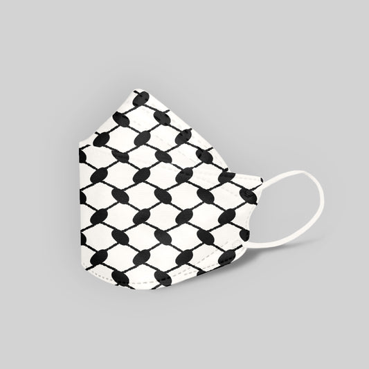 Recyclable Adult Keffiyeh 3D Face Masks with KN95 Protection KF94 Style