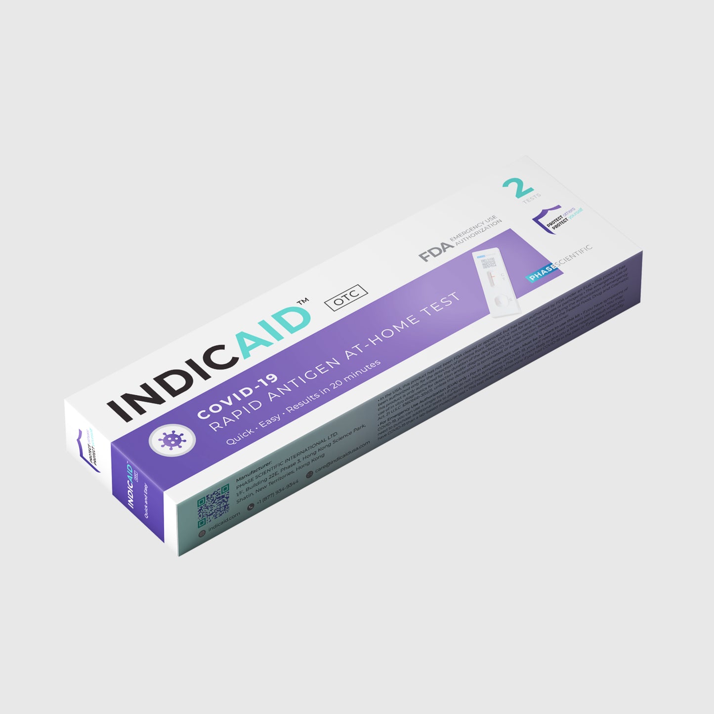 INDICAID® OTC COVID-19 RAPID ANTIGEN AT-HOME TESTS