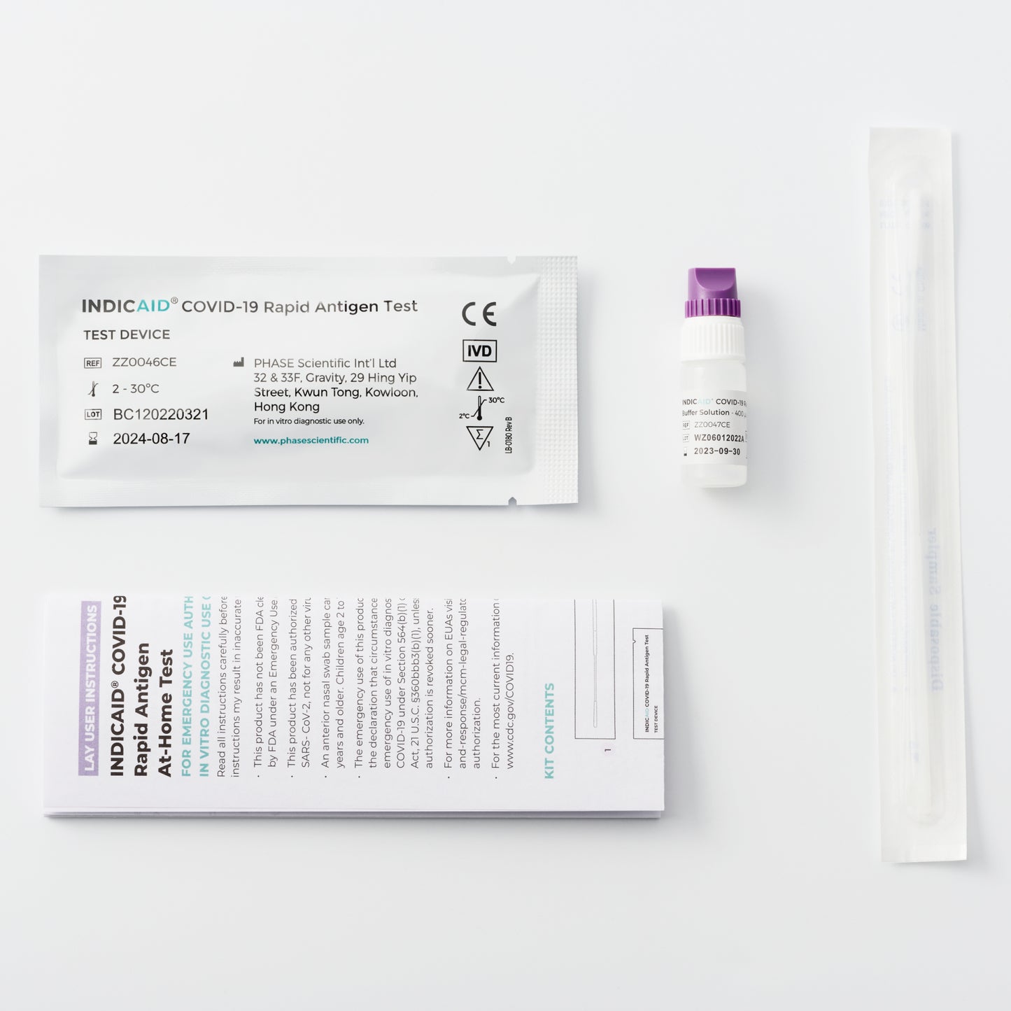 INDICAID® OTC COVID-19 RAPID ANTIGEN AT-HOME TESTS